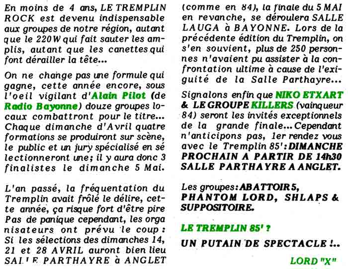 article tremplin bayonne 1985