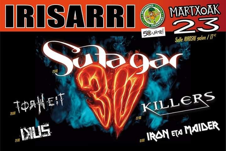 Concert 23 mars 2019 IRISSARRY IRON ETA MAIDER SU TA GAR KILLERS IKUS TORHEIT